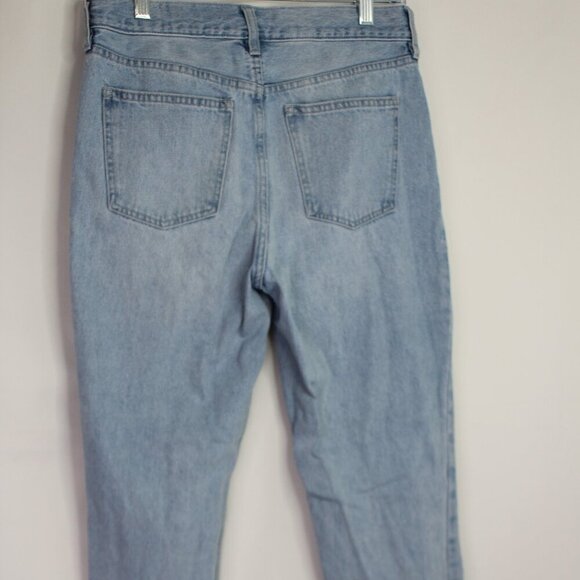 We The Free Distressed Straight Leg High Rise Cotton Demin Jeans Size 28 - Picture 5 of 8